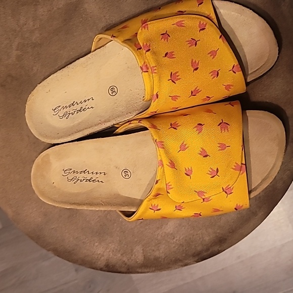 Gudrun Sjoden Floral Velcro Sandals Size 39 - Picture 2 of 8